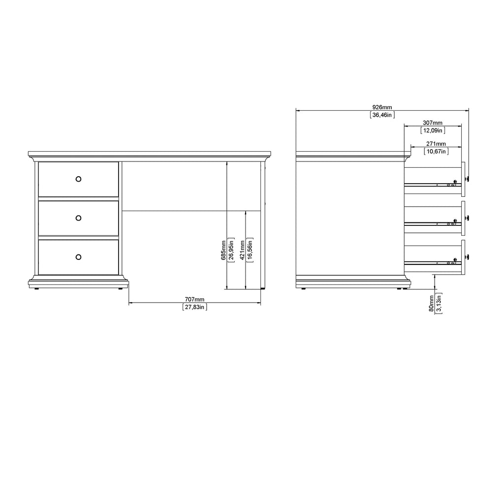 Primrose Desk in White