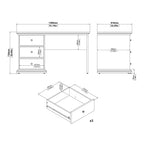 Primrose Desk in Matt Grey