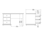 Primrose Desk in Matt Grey