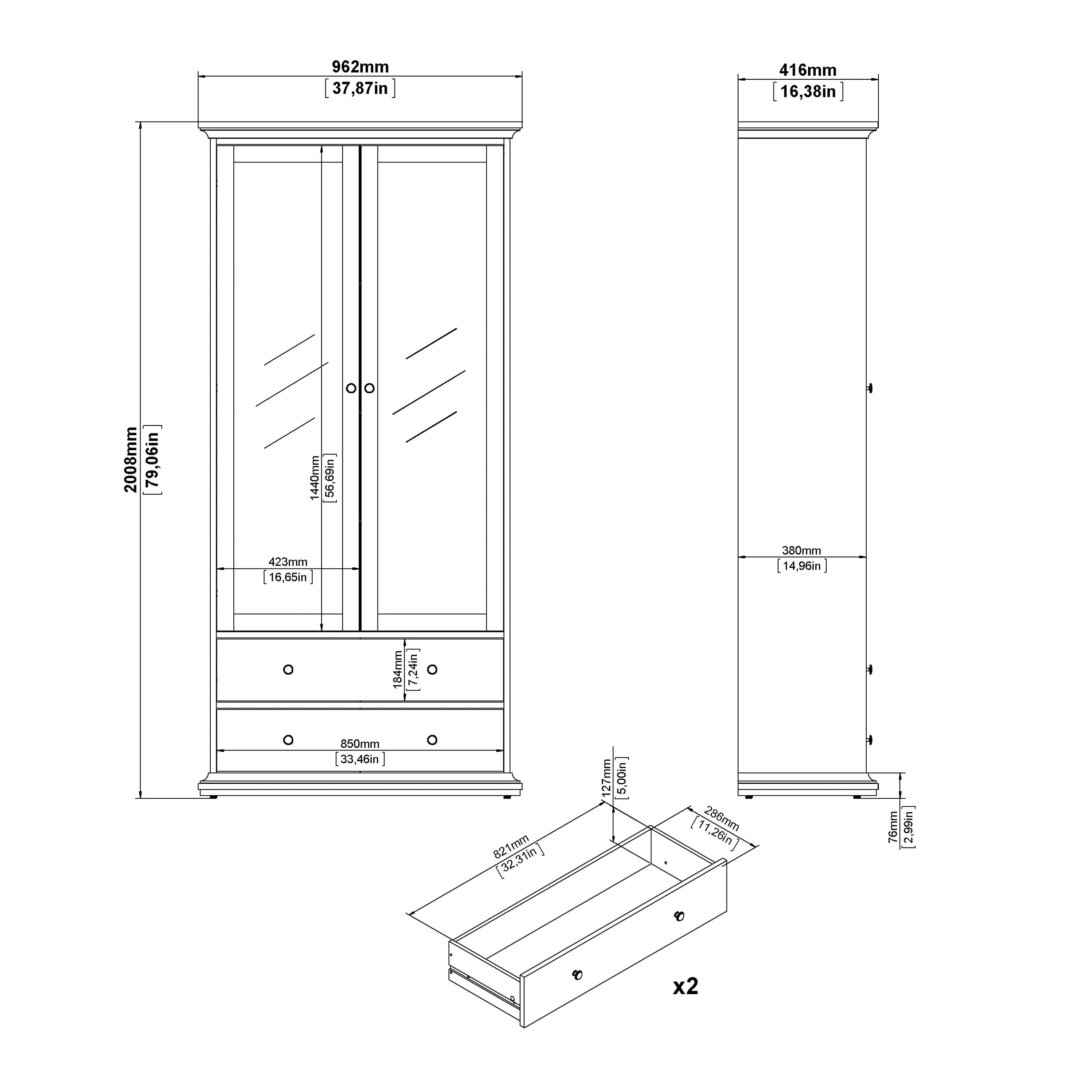 Primrose China cabinet in White