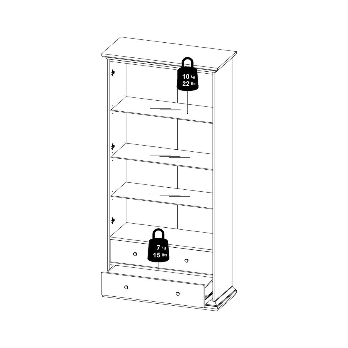 Primrose China cabinet in Matt Grey