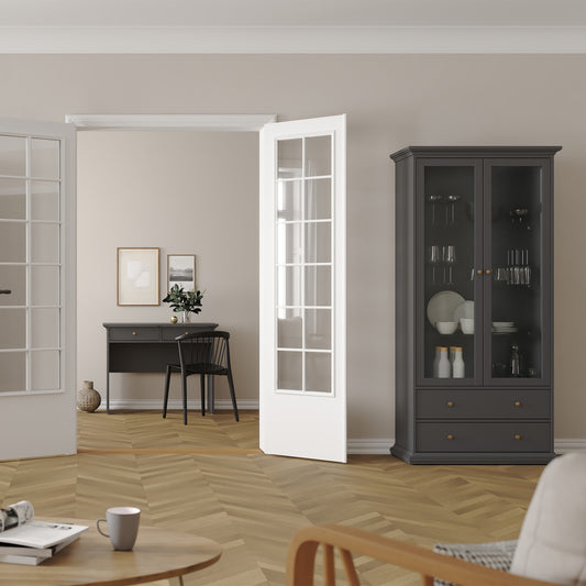 Primrose China cabinet in Matt Grey