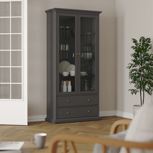 Primrose China cabinet in Matt Grey