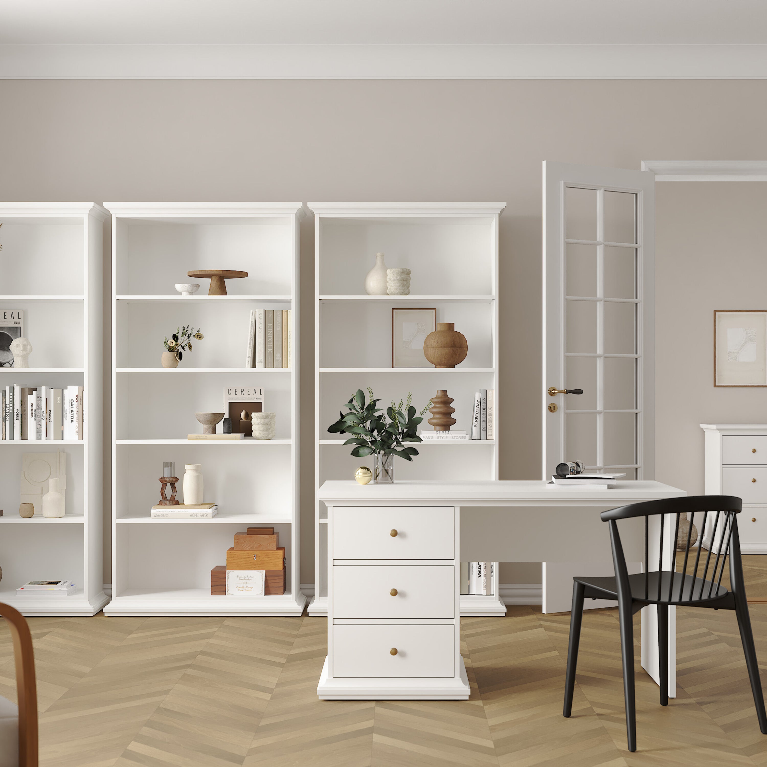 Primrose Tall Bookcase in White