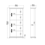 Primrose Tall Bookcase in Matt Grey