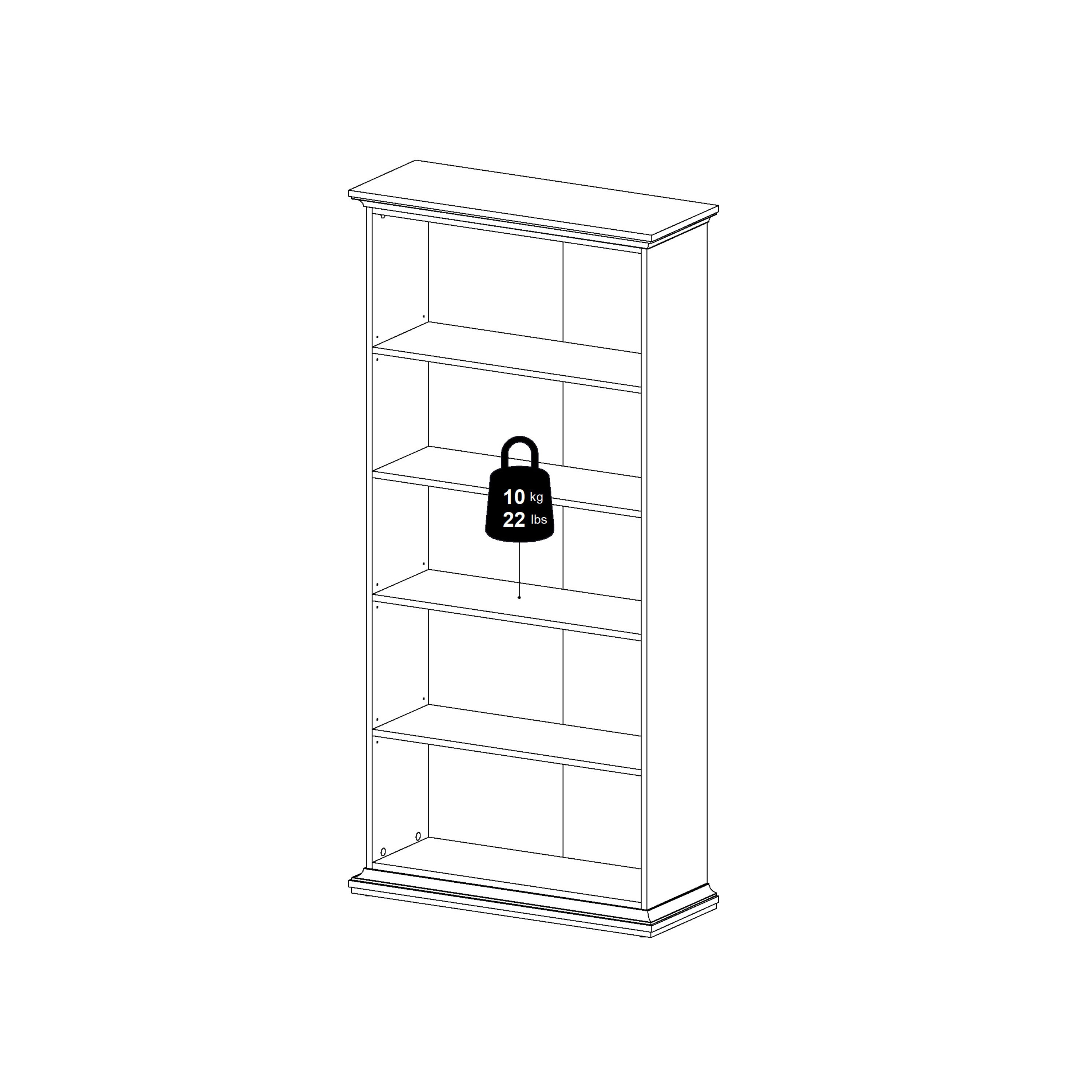 Primrose Tall Bookcase in Matt Grey