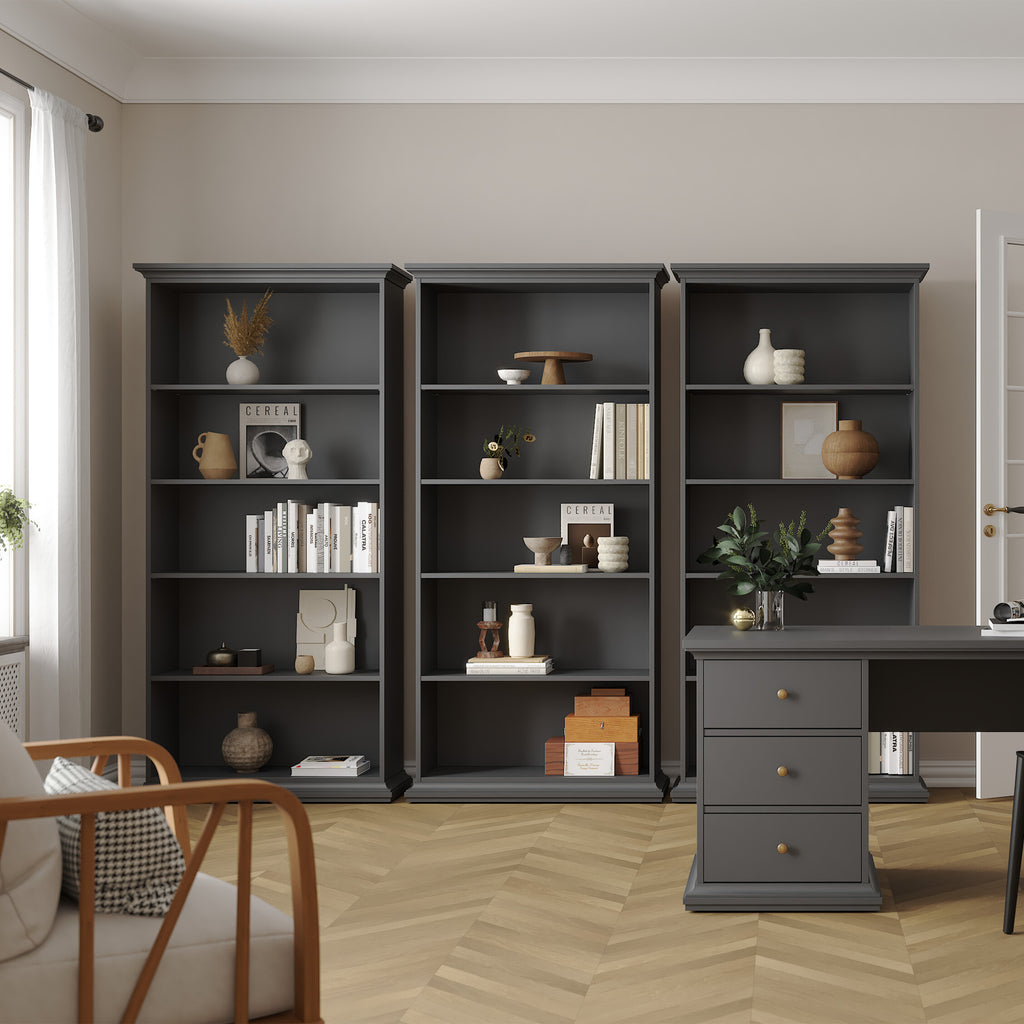 Primrose Tall Bookcase in Matt Grey