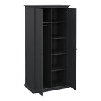 Primrose Bedroom Package - Bedside 2 Drawers + Chest of 4 Drawers + Wardrobe with 2 Doors Matt Grey