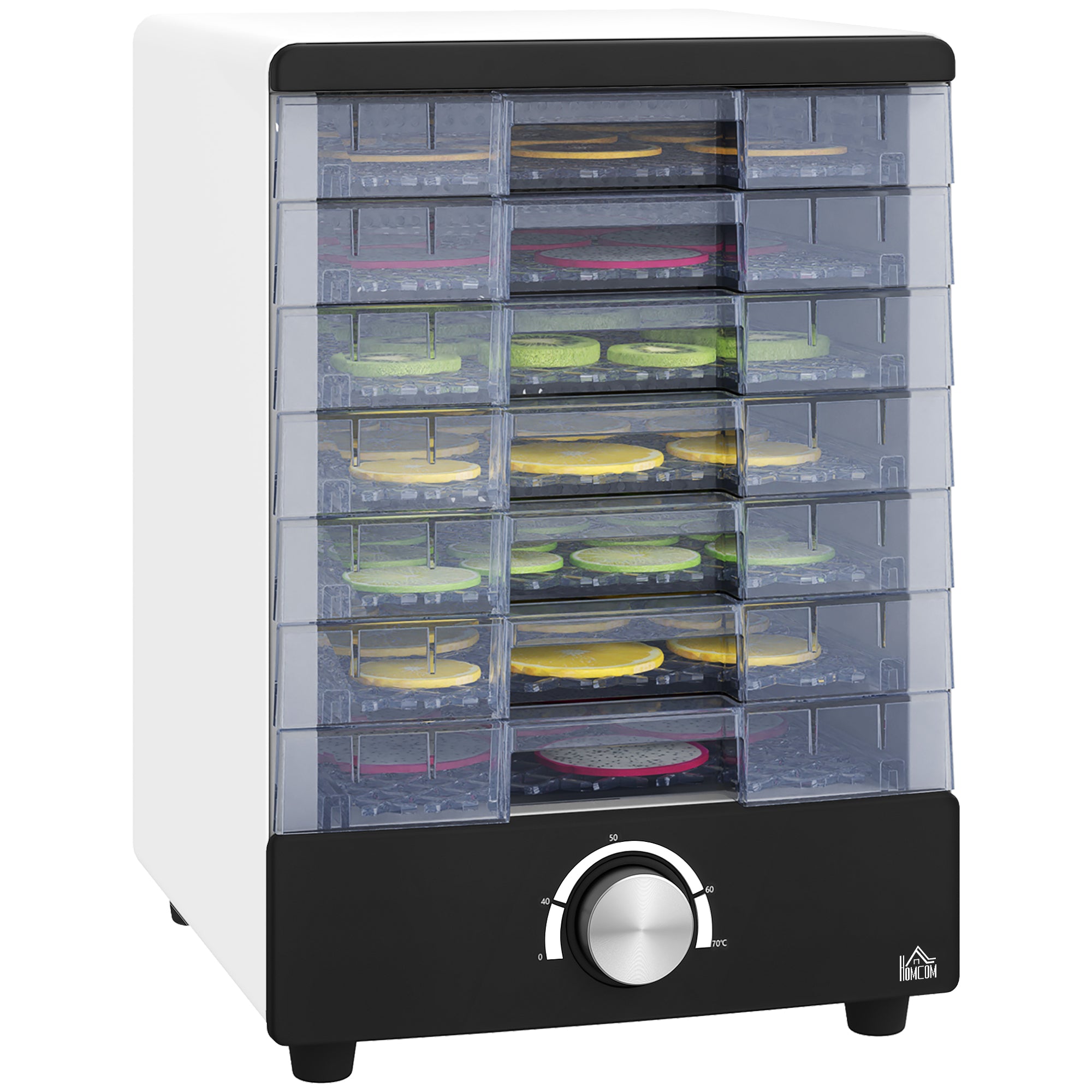 Seven Tray, 40-70°C Food Dehydrator - White