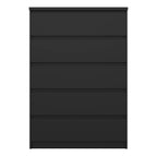 Naia Chest of 5 Drawers in Black Matt