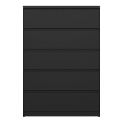 Naia Chest of 5 Drawers in Black Matt