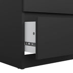 Naia Narrow Chest of 5 Drawers in Black Matt