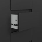 Naia Sideboard 4 Drawers 2 Doors in Black Matt