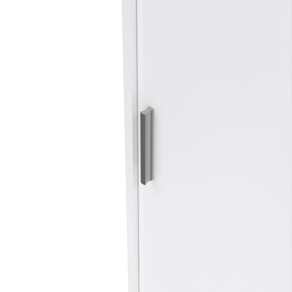 Naia Wardrobe with 2 Sliding Doors 1 Door 3 Drawers in White High Gloss
