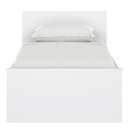 Naia Single Bed 3ft (90 x 190) in White High Gloss