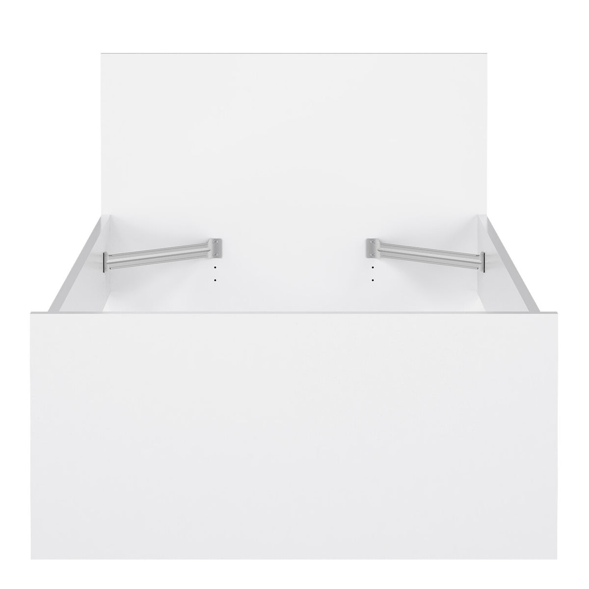Naia Single Bed 3ft (90 x 190) in White High Gloss