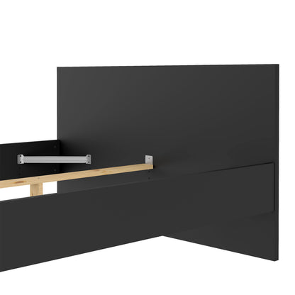 Naia Double Bed 4ft6 (140 x 190) in Black Matt