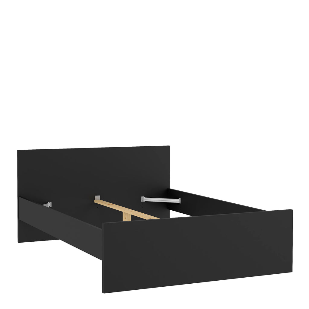 Naia Double Bed 4ft6 (140 x 190) in Black Matt