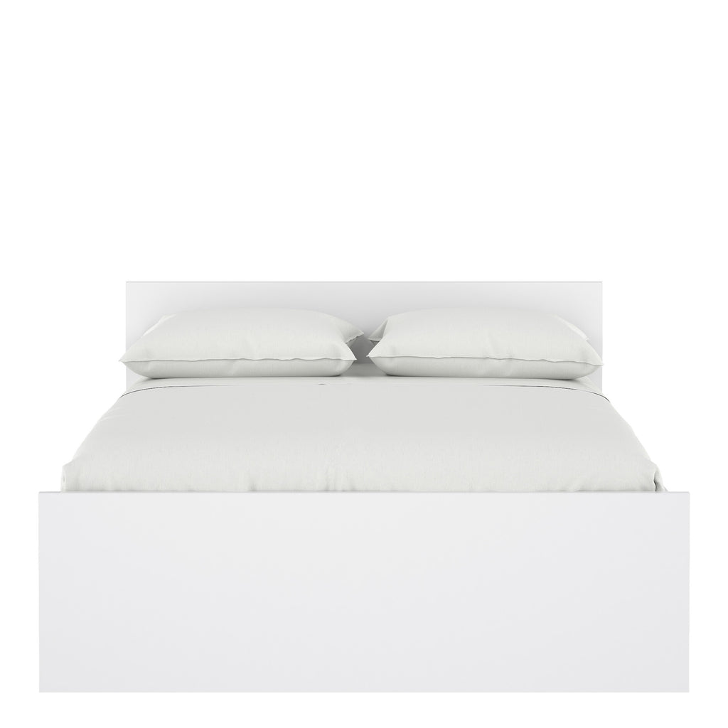 Naia Double Bed 4ft6 (140 x 190) in White High Gloss