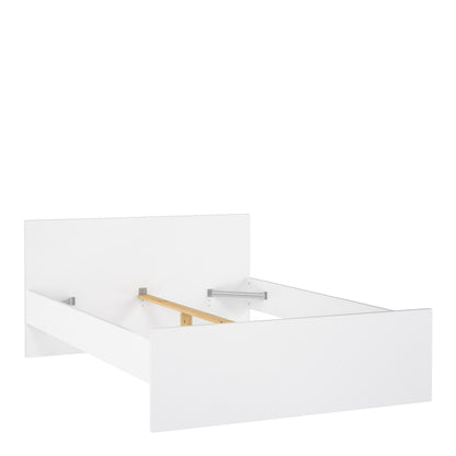 Naia Double Bed 4ft6 (140 x 190) in White High Gloss