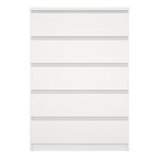 Naia Chest of 5 Drawers in White