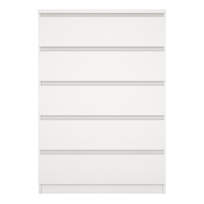 Naia Chest of 5 Drawers in White