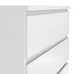 Naia Chest of 5 Drawers in White High Gloss