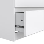 Naia Wide Chest of 6 Drawers (3+3) in White High Gloss