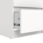Naia Narrow Chest of 5 Drawers in White