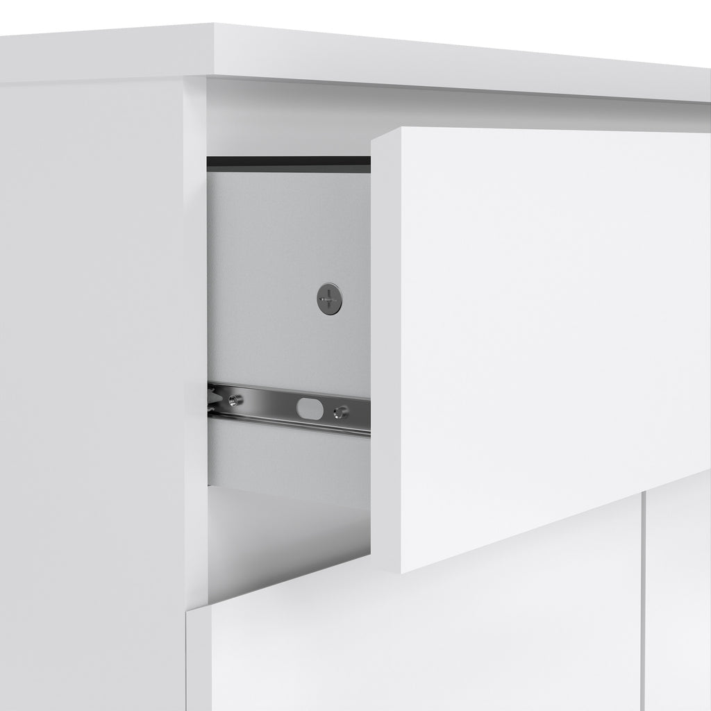 Naia Sideboard 1 Drawer 2 Doors in White High Gloss