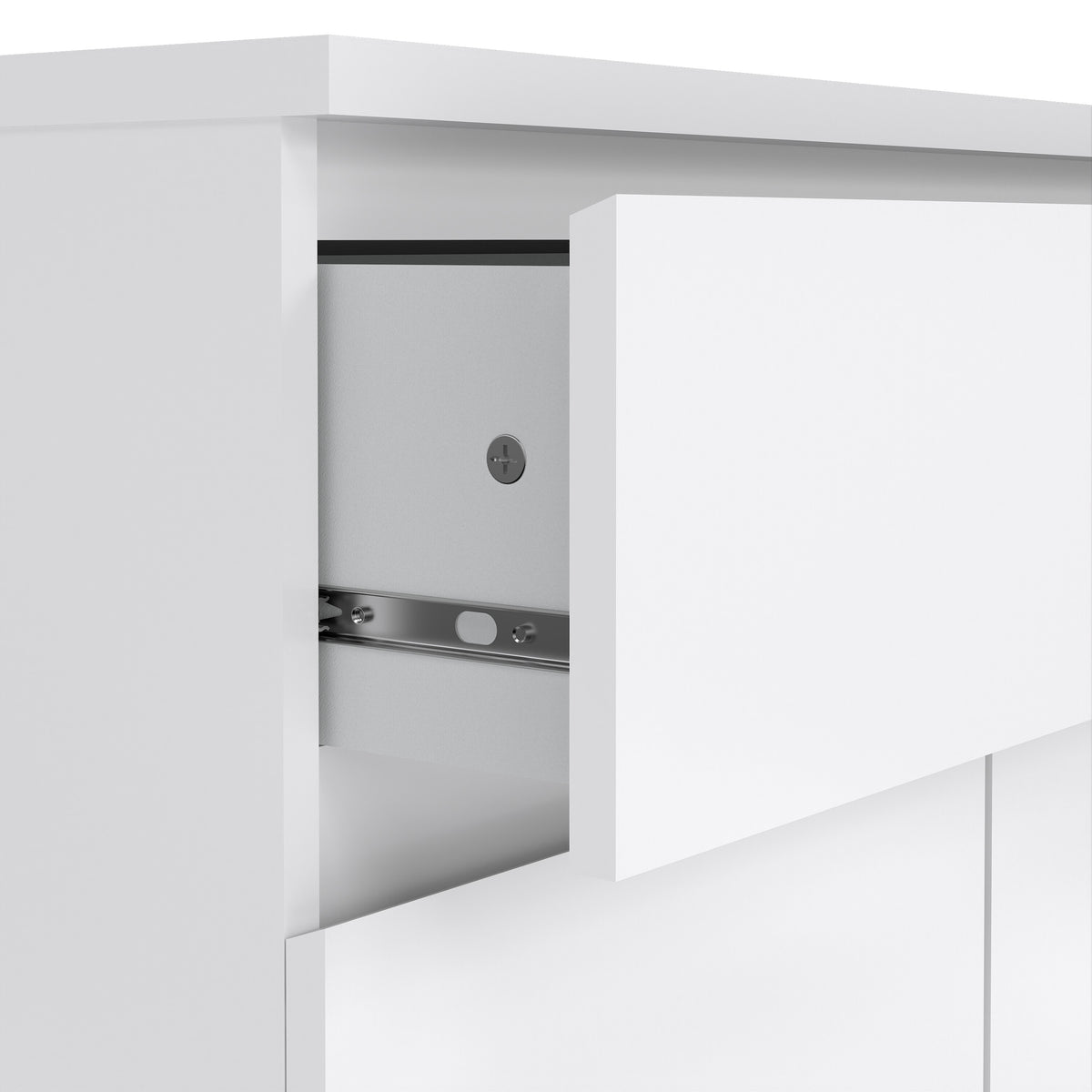 Naia Sideboard 1 Drawer 2 Doors in White High Gloss