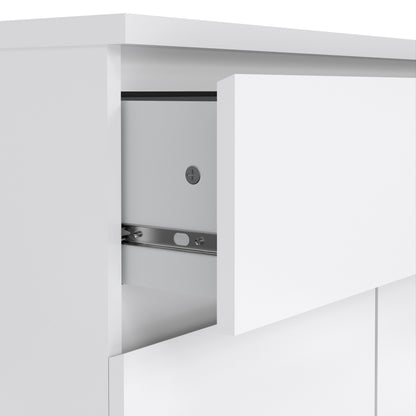 Naia Sideboard 1 Drawer 2 Doors in White High Gloss