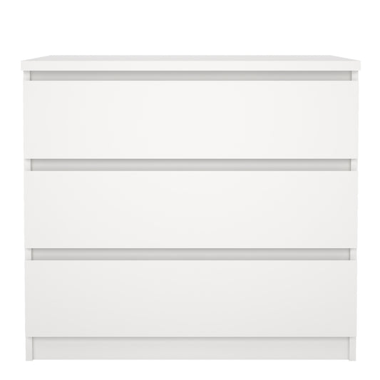 Naia Chest of 3 Drawers in White