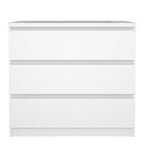 Naia Chest of 3 Drawers in White High Gloss