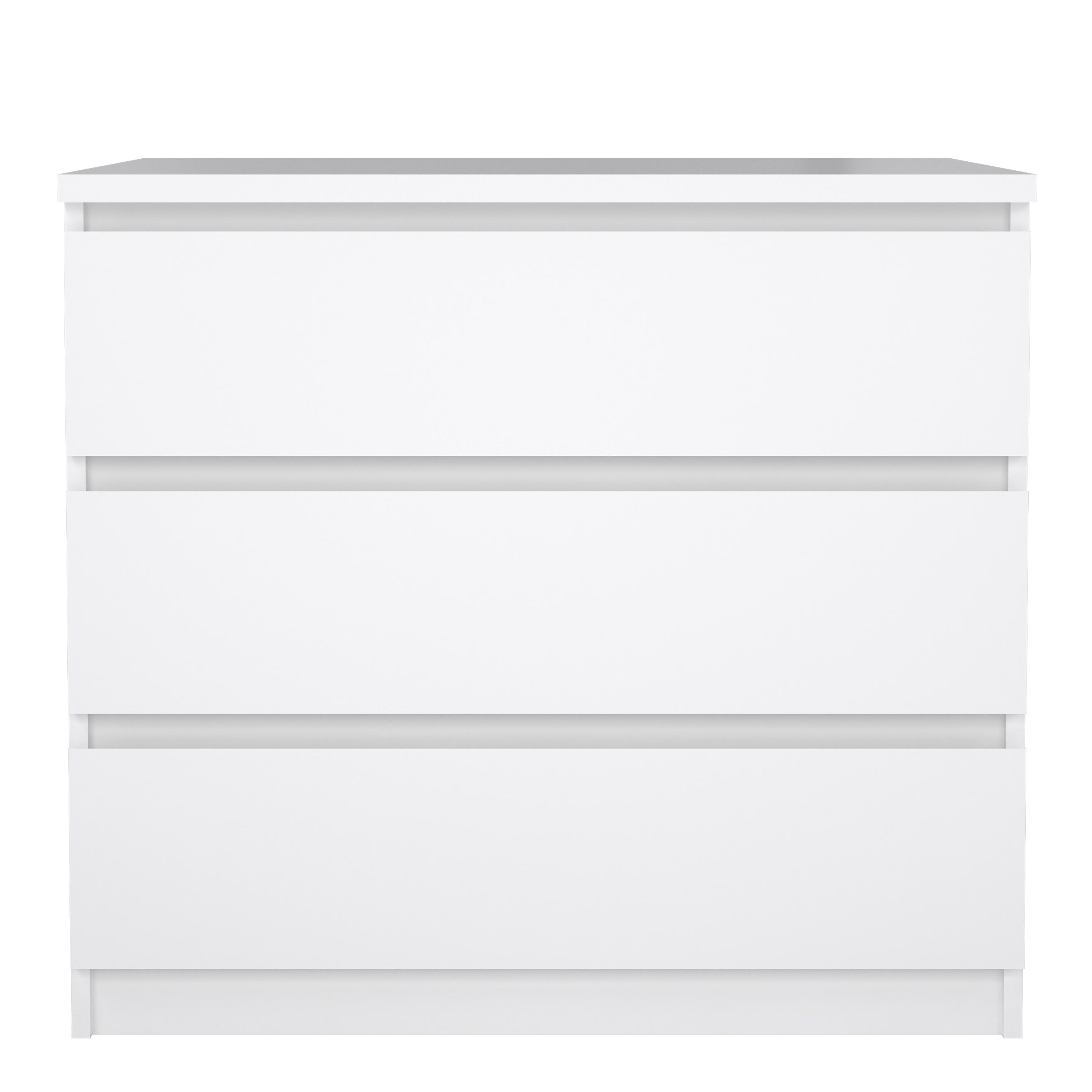 Naia Chest of 3 Drawers in White High Gloss