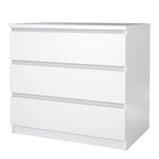 Naia Chest of 3 Drawers in White High Gloss