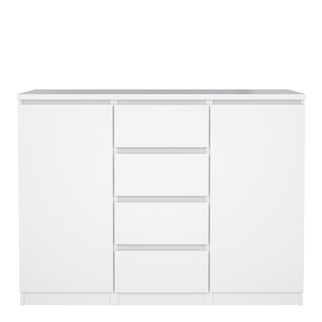 Naia Sideboard - 4 Drawers 2 Doors in White High Gloss