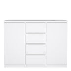 Naia Sideboard - 4 Drawers 2 Doors in White High Gloss