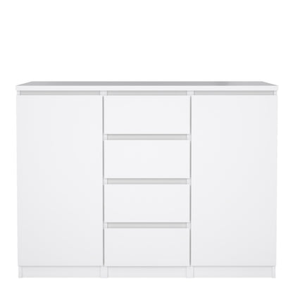 Naia Sideboard - 4 Drawers 2 Doors in White High Gloss