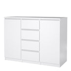 Naia Sideboard - 4 Drawers 2 Doors in White High Gloss