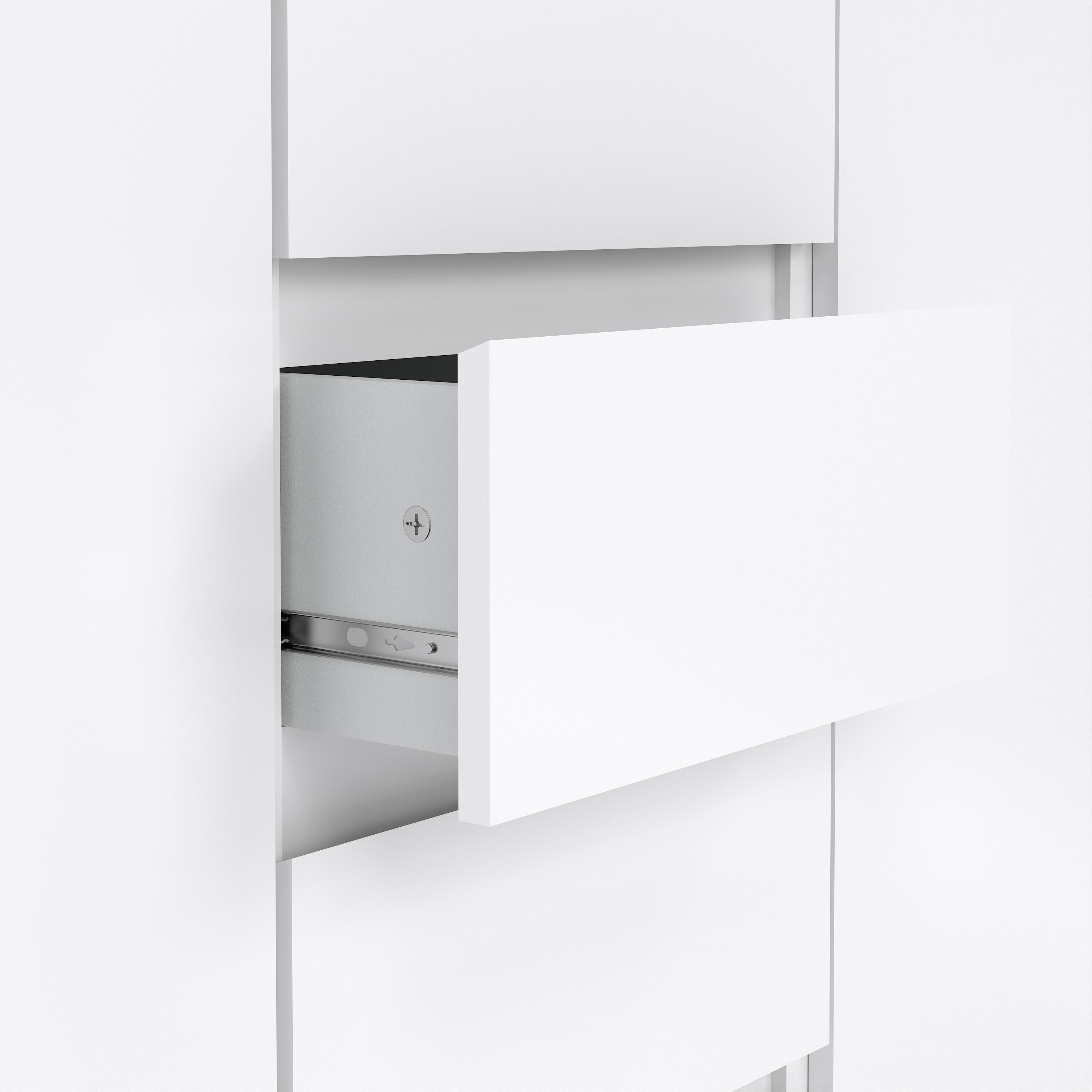 Naia Sideboard - 4 Drawers 2 Doors in White High Gloss