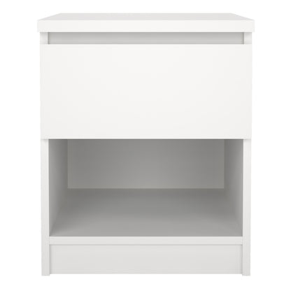 Naia Bedside 1 Drawer 1 Shelf in White
