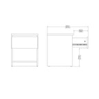 Naia Bedside 1 Drawer 1 Shelf in White