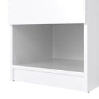 Naia Bedside 1 Drawer 1 Shelf in White High Gloss