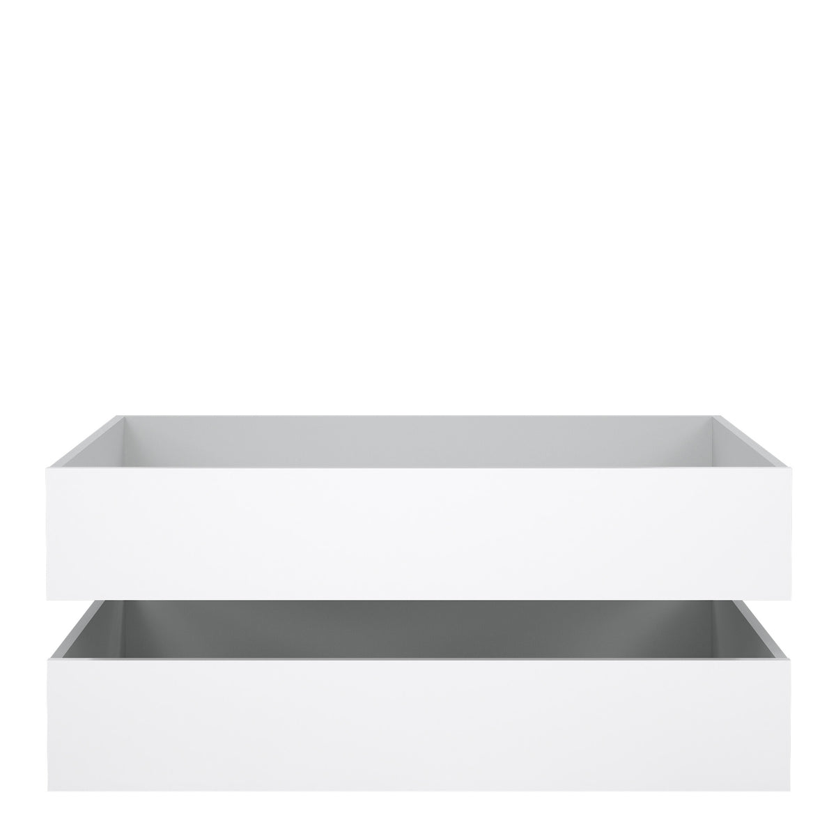 Naia Set of 2 Underbed Drawers (for Single or Double Beds) in White High Gloss