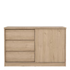 Naia Storage Unit with 1 Sliding Door and 3 Drawers in Jackson Hickory Oak