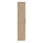 Naia Shoe Cabinet with 4 Doors 1 Drawer in Jackson Hickory Oak and Black