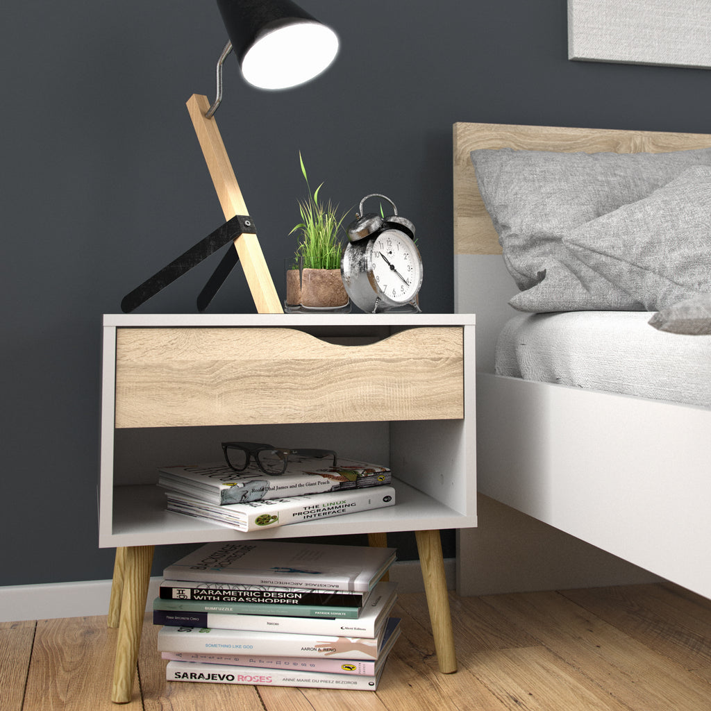 Oakley 3 Piece Bedroom Set White & Oak