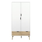 Oakley 4 Piece Bedroom Set White & Oak