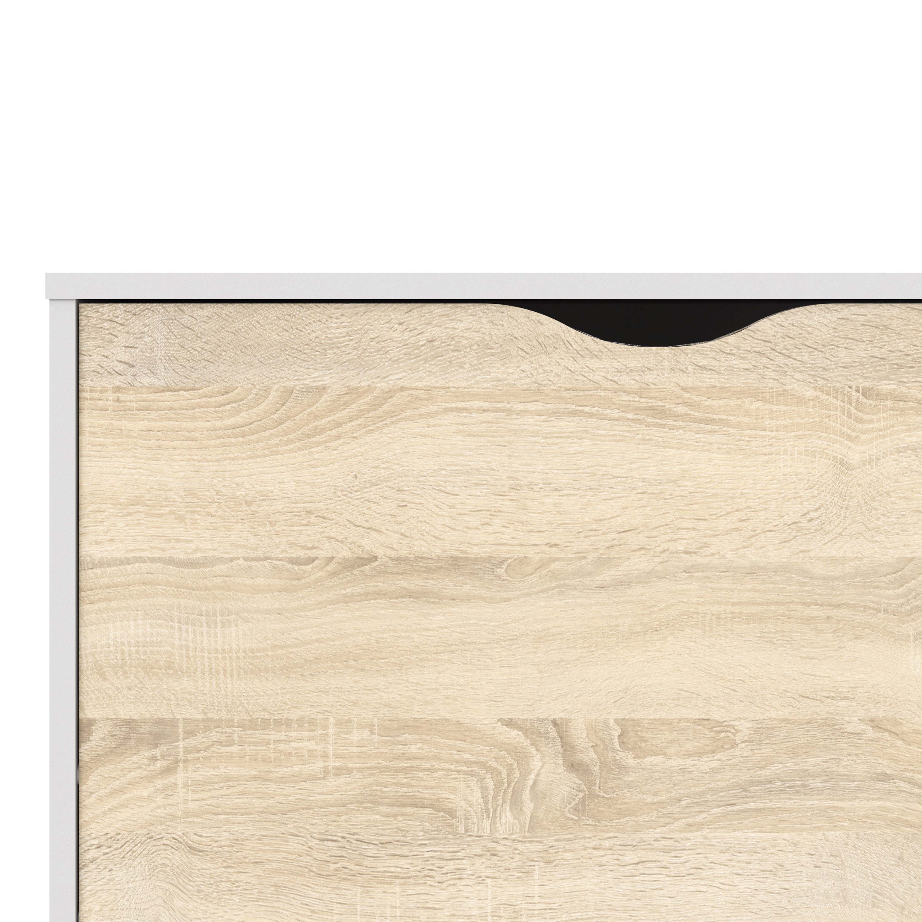 Oakley Sideboard Large 3 Drawers 2 Doors in White and Oak
